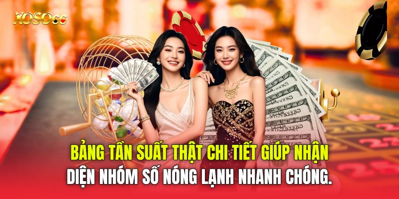 Bảng tần suất thật chi tiết giúp nhận diện nhóm số nóng lạnh nhanh chóng.