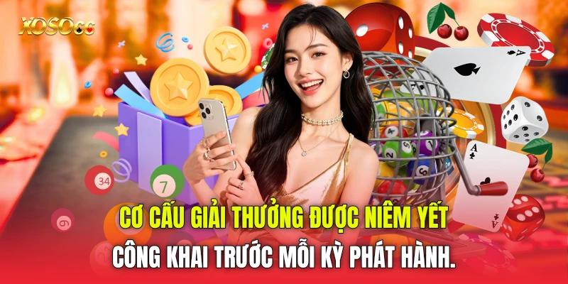 Cơ cấu giải thưởng được niêm yết công khai trước mỗi kỳ phát hành. Cơ cấu giải thưởng được niêm yết công khai trước mỗi kỳ phát hành.