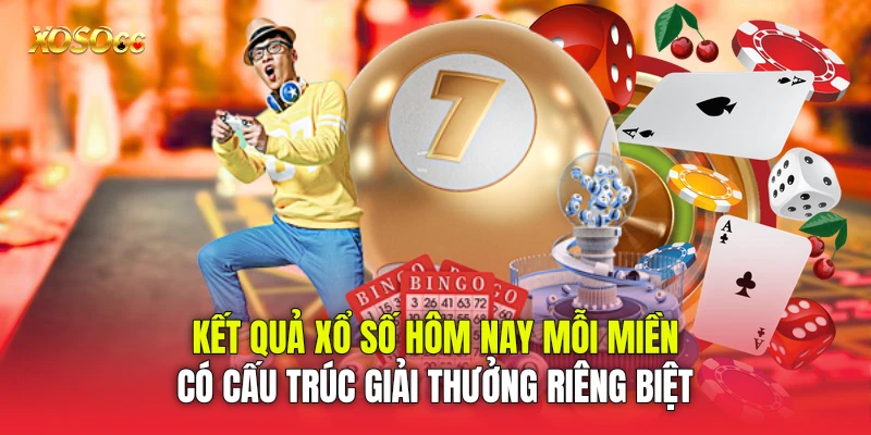 Kết quả xổ số hôm nay mỗi miền có cấu trúc giải thưởng riêng biệt Kết quả xổ số hôm nay mỗi miền có cấu trúc giải thưởng riêng biệt